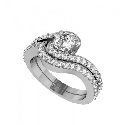 Delicate Bridal Diamond Ring Set